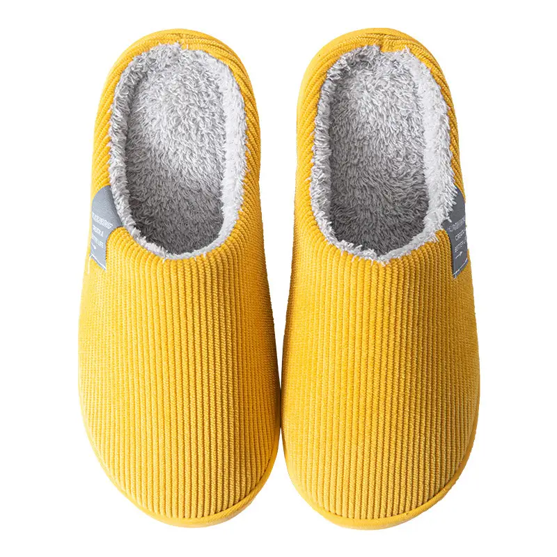 Cotton slippers women's autumn and winter couple home slippers indoor confinement shoes warm cotton shoes non-slip cotton slippers men's autumn and winter
