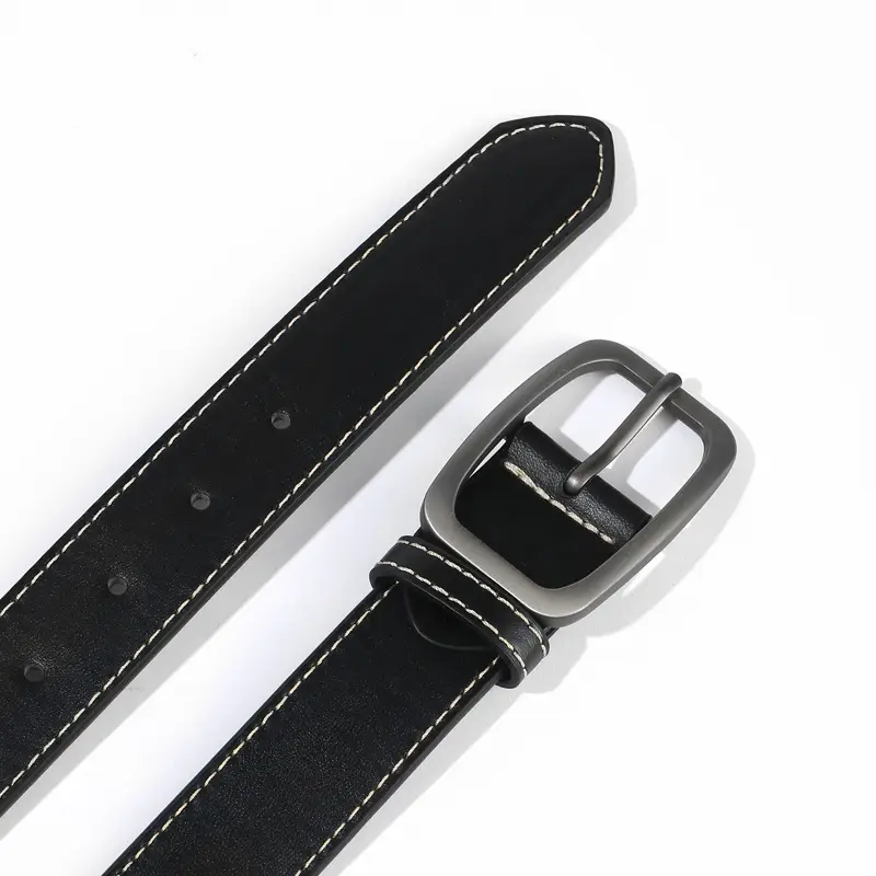 2024 Style Men's Black Leather Belt 3.3cm β feature 10