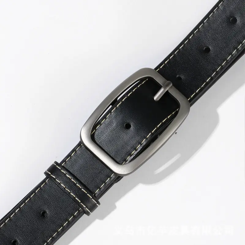 2024 Style Men's Black Leather Belt 3.3cm β feature 12