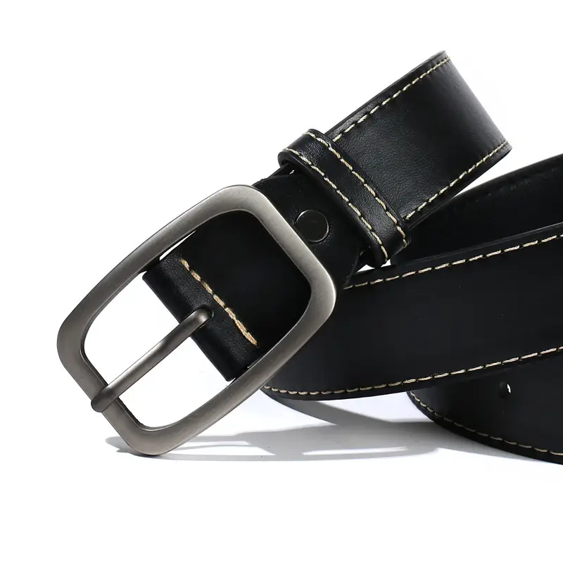 2024 Style Men's Black Leather Belt 3.3cm β feature 9