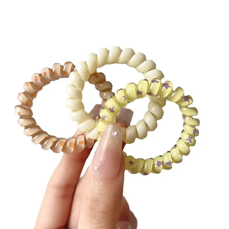 Cute Heart-Shaped Rubber Hair Bands for Girls - Image 10