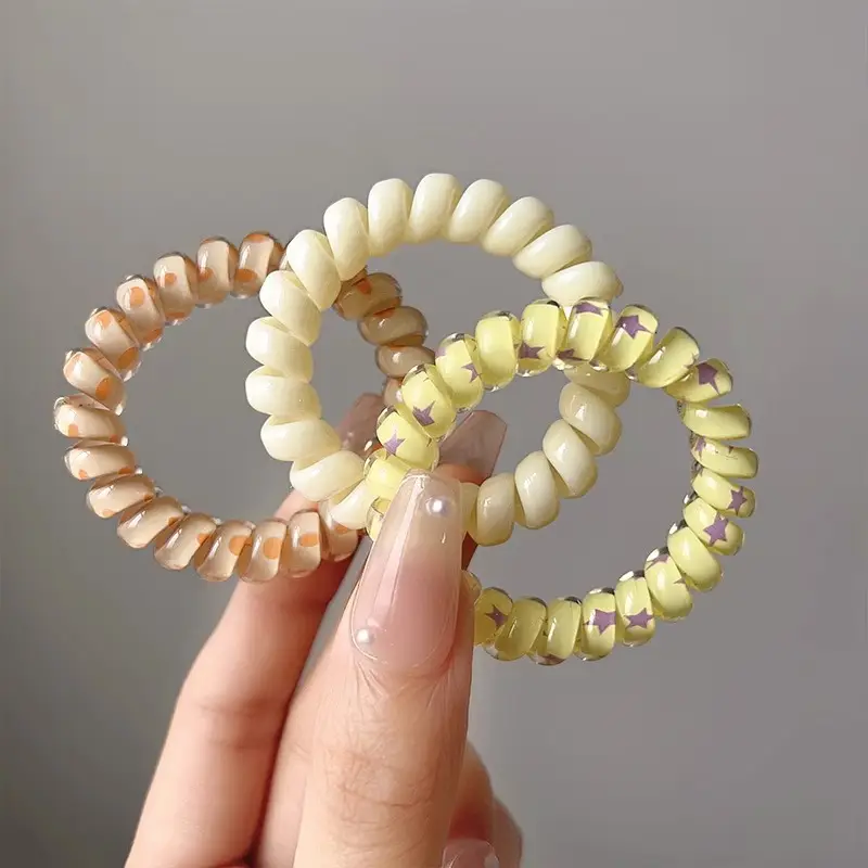 Cute Heart-Shaped Rubber Hair Bands for Girls — feature 6