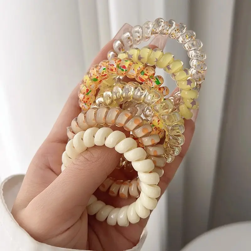Cute Heart-Shaped Rubber Hair Bands for Girls - Image 3