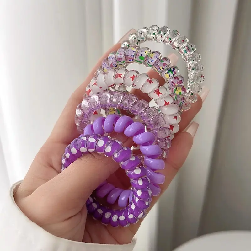 Cute Heart-Shaped Rubber Hair Bands for Girls - Image 4