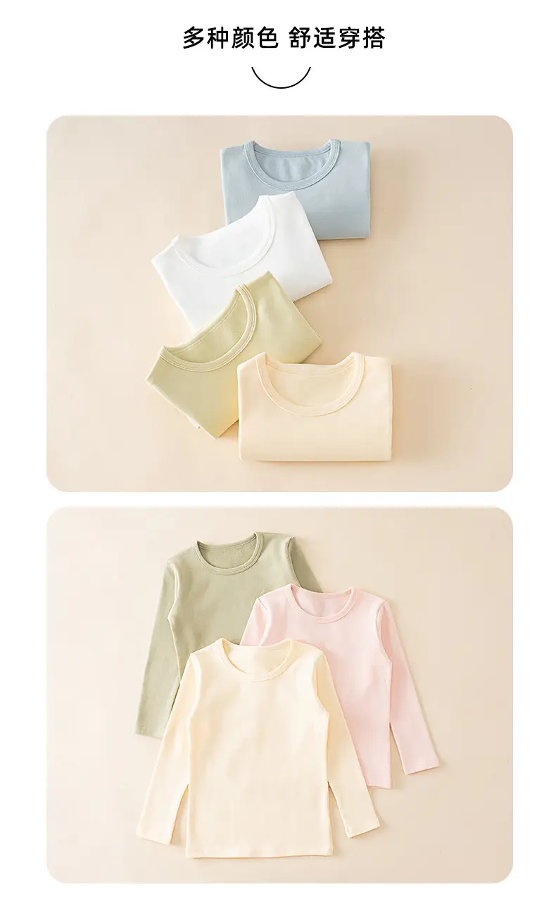 Girls Cotton Crewneck T-Shirt Light Green Long Sleeve — feature 11