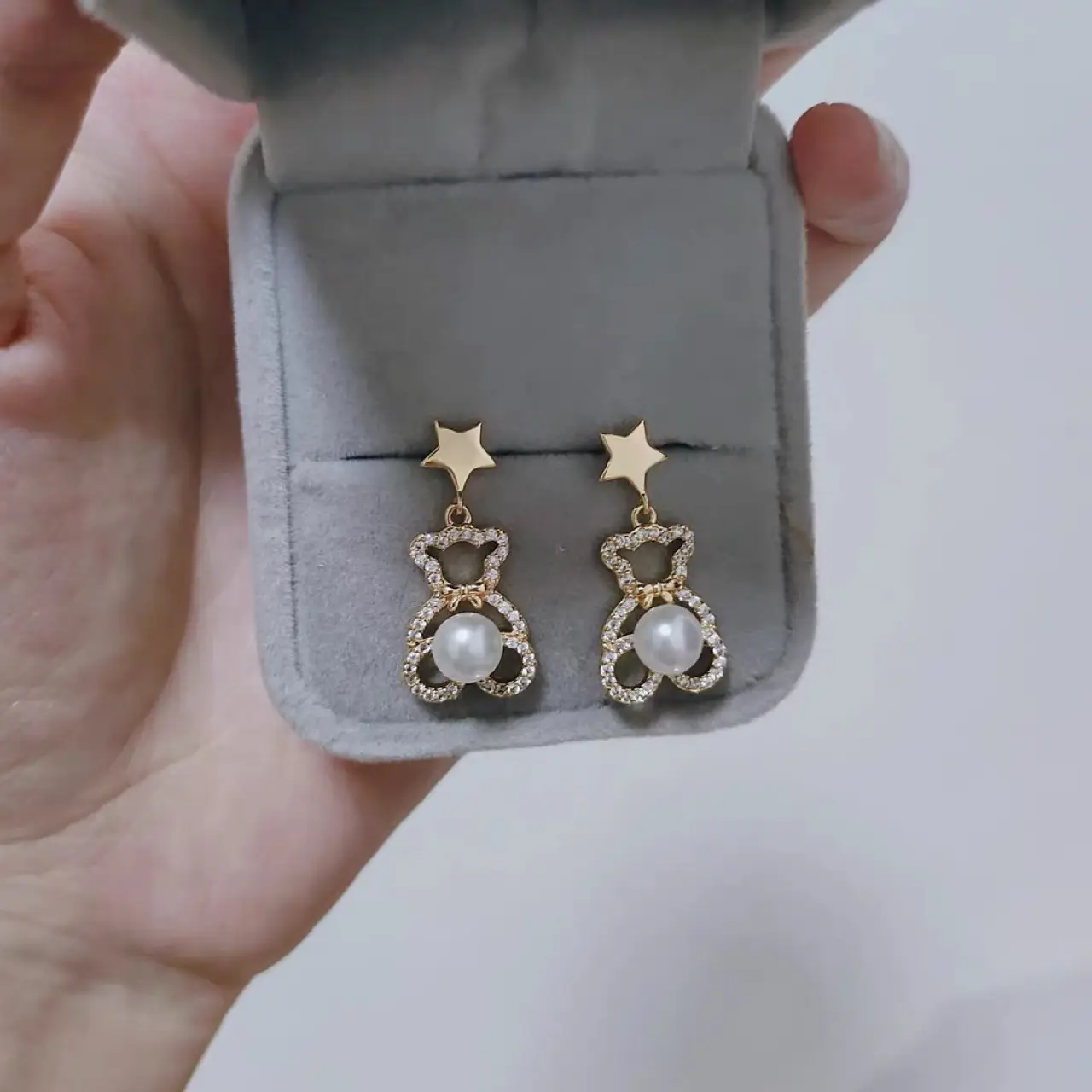 Natural Pearl Star Earrings for Women 925 Silver - Image 4