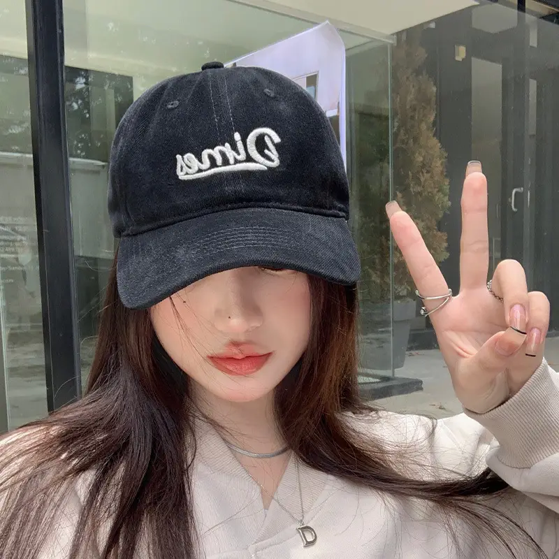 Women Sun Hat Baseball Cap with Large Brim Embroidery - Image 12
