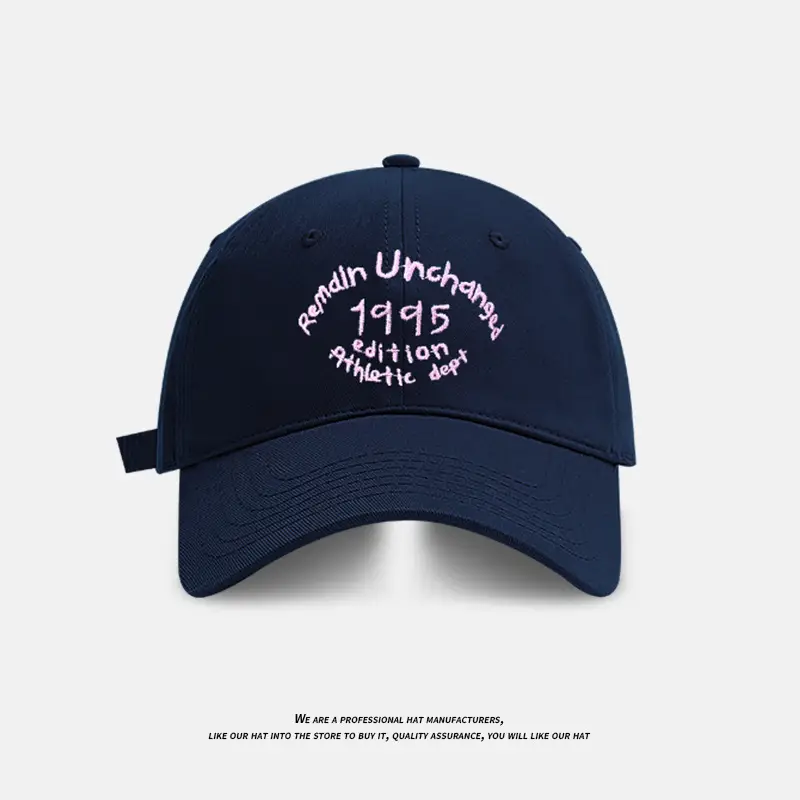 Pink Maroon Letter Embroidered Baseball Cap for Couples