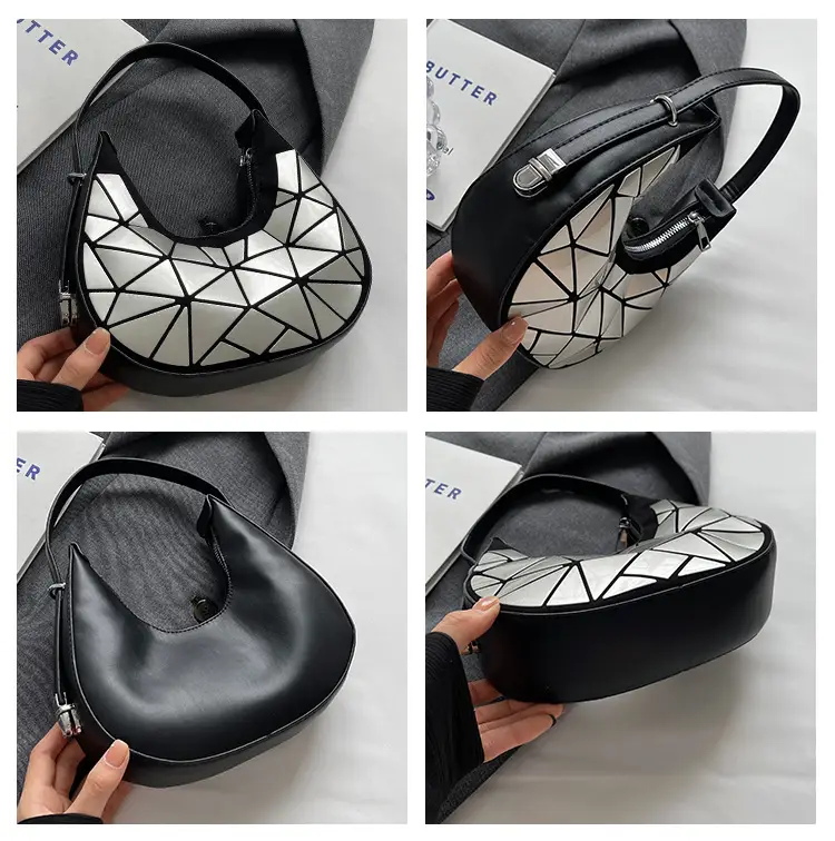 2023 New Women's Black Textured Shoulder Bag — feature 8