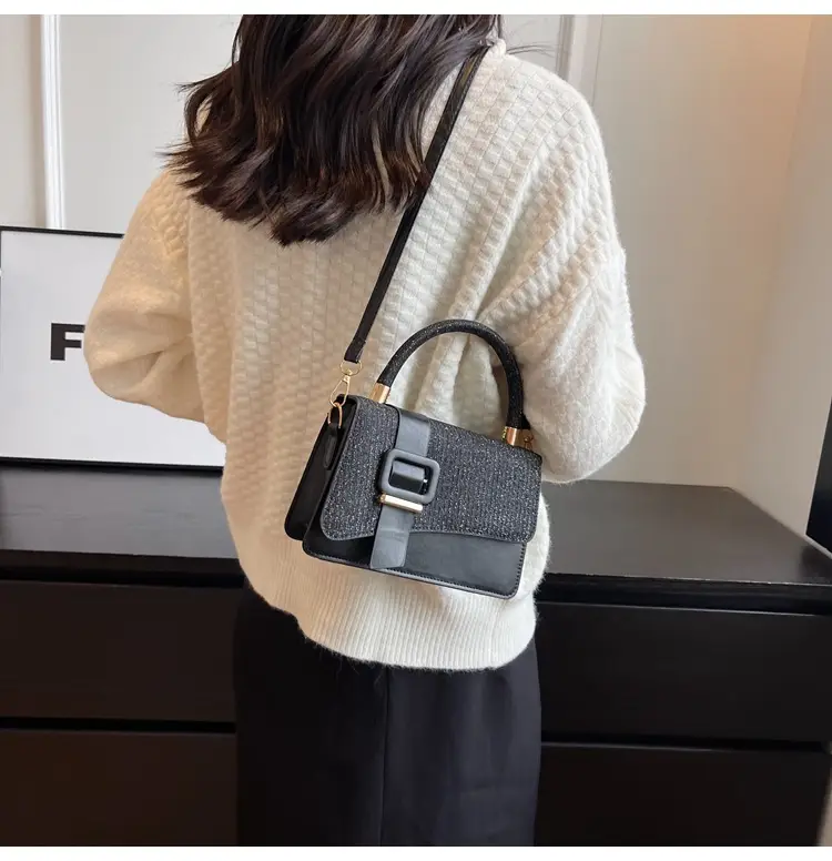 Pink Shoulder Bag with Belt Buckle for Women — feature 15
