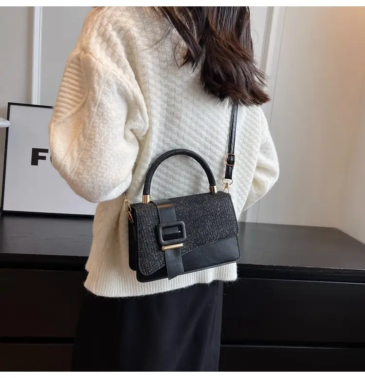 Pink Shoulder Bag with Belt Buckle for Women — feature 16