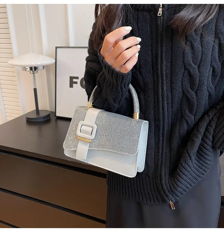 Pink Shoulder Bag with Belt Buckle for Women — feature 18