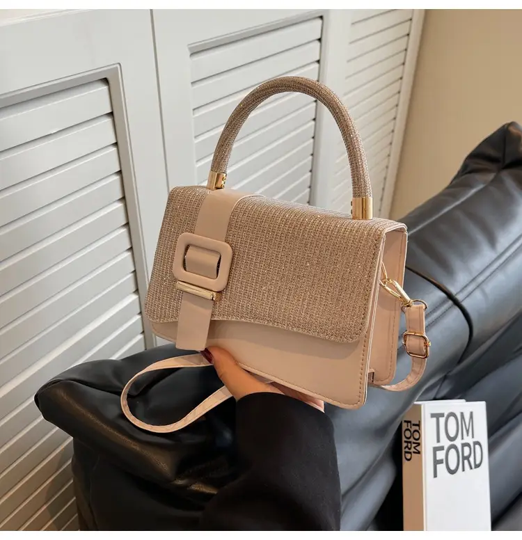 Pink Shoulder Bag with Belt Buckle for Women — feature 22