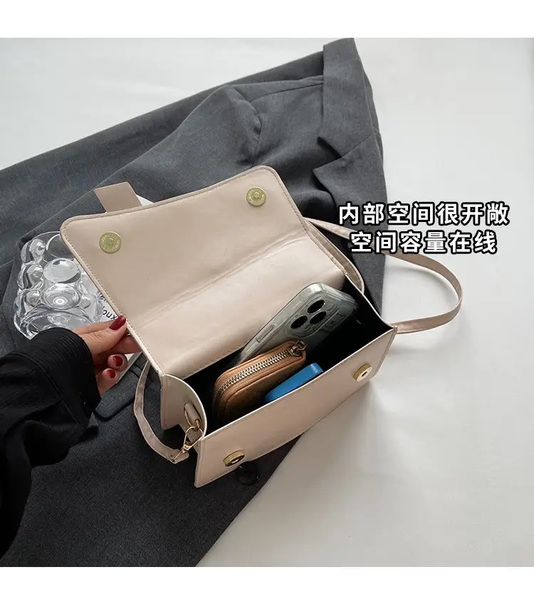 Pink Shoulder Bag with Belt Buckle for Women — feature 7