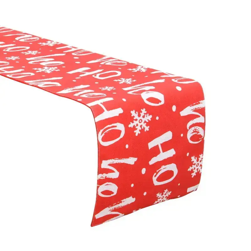 Merry Christmas Cross-Country Table Runner with Snowman Design - Image 11