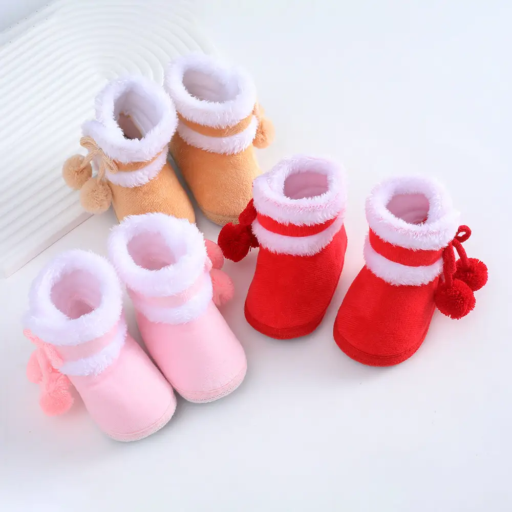 Newborn Fleece Lined Baby Boots 0-1Yr Soft Winter