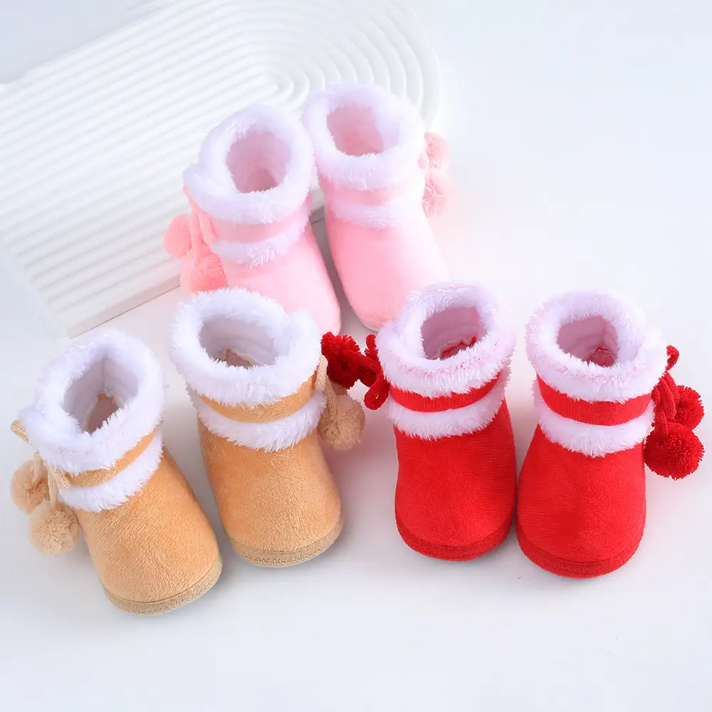 Newborn Fleece Lined Baby Boots 0-1Yr Soft Winter — feature 1