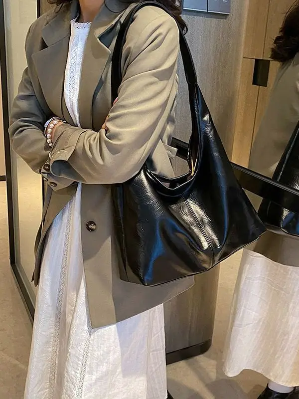 Black Leather Shoulder Bag for Women 2023 - Image 7