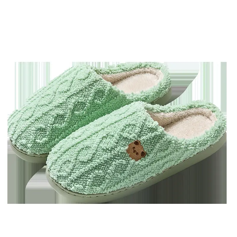 Lidani Cotton Slippers for Women, Autumn and Winter New Style, Indoor Home Non-Slip Household Couple's Wool Slippers for Men, Winter - Image 10