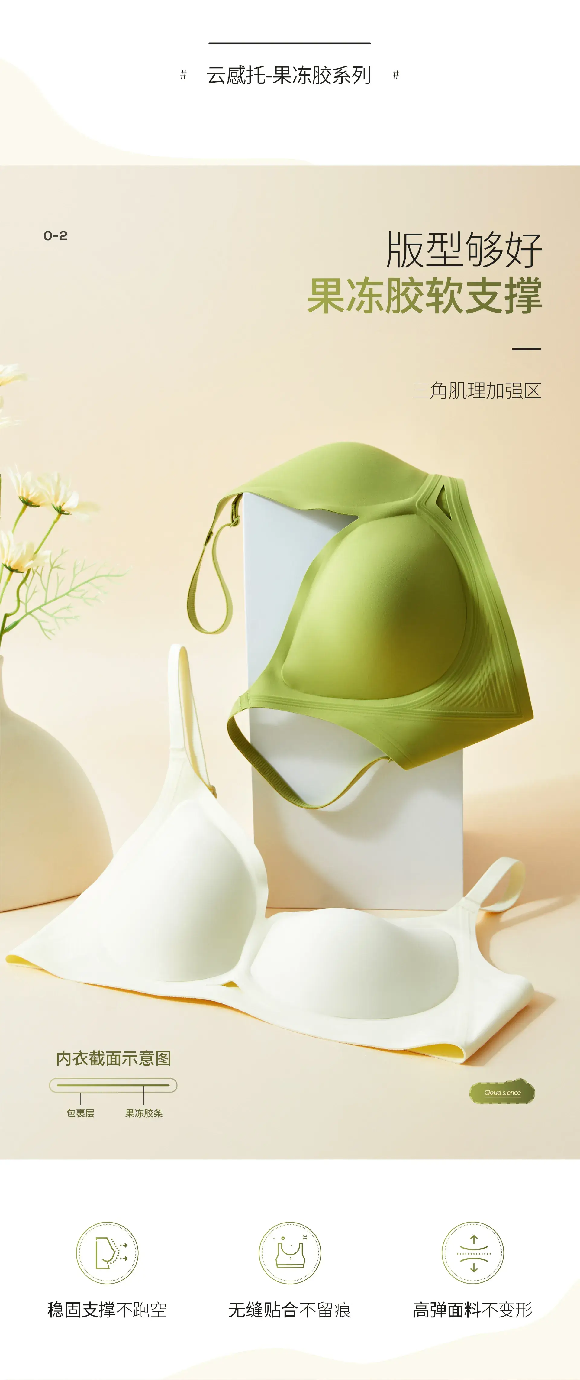 Women's Jelly White Push Up Bra Small Chest — feature 4