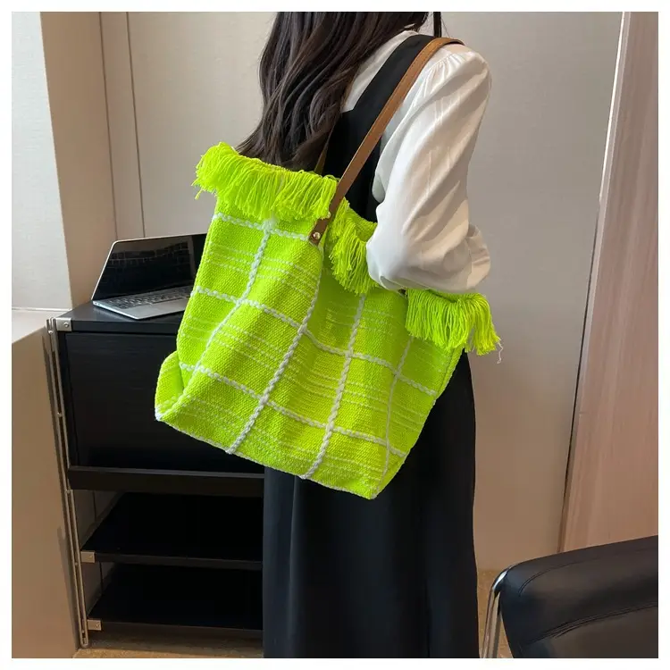 Bright Green Embroidered Shoulder Bag for Women — feature 18