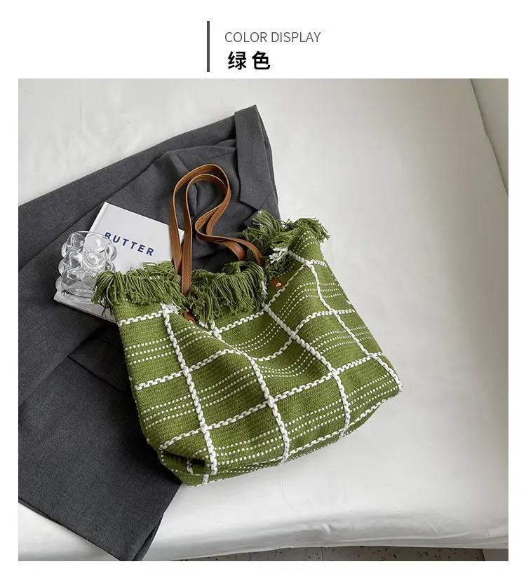 Bright Green Embroidered Shoulder Bag for Women — feature 21