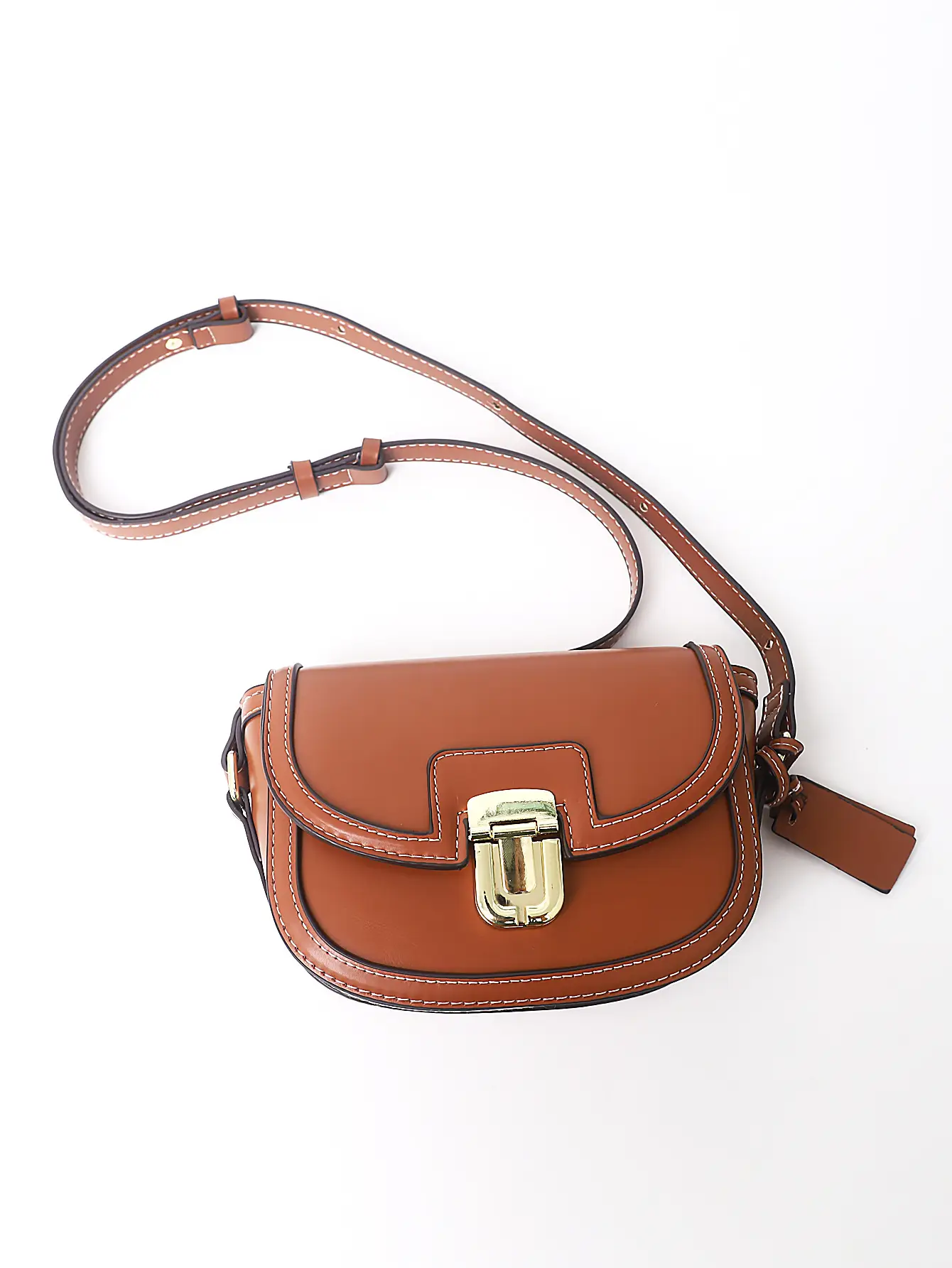 Women's Black White Woven Shoulder Bag with Gold Clasp — feature 17