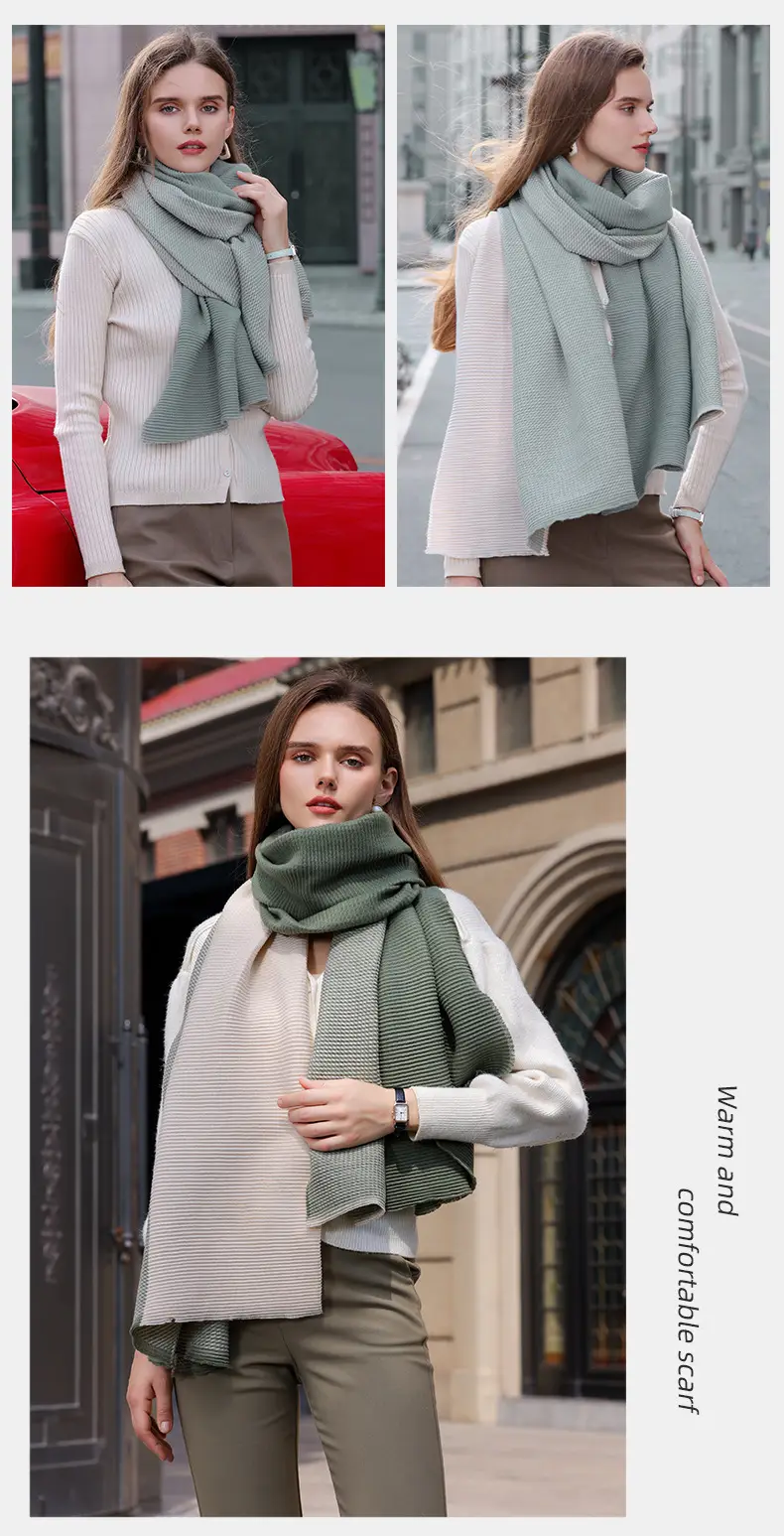 2025 New Double-sided Crumple Scarf Women's Winter High-end — feature 11