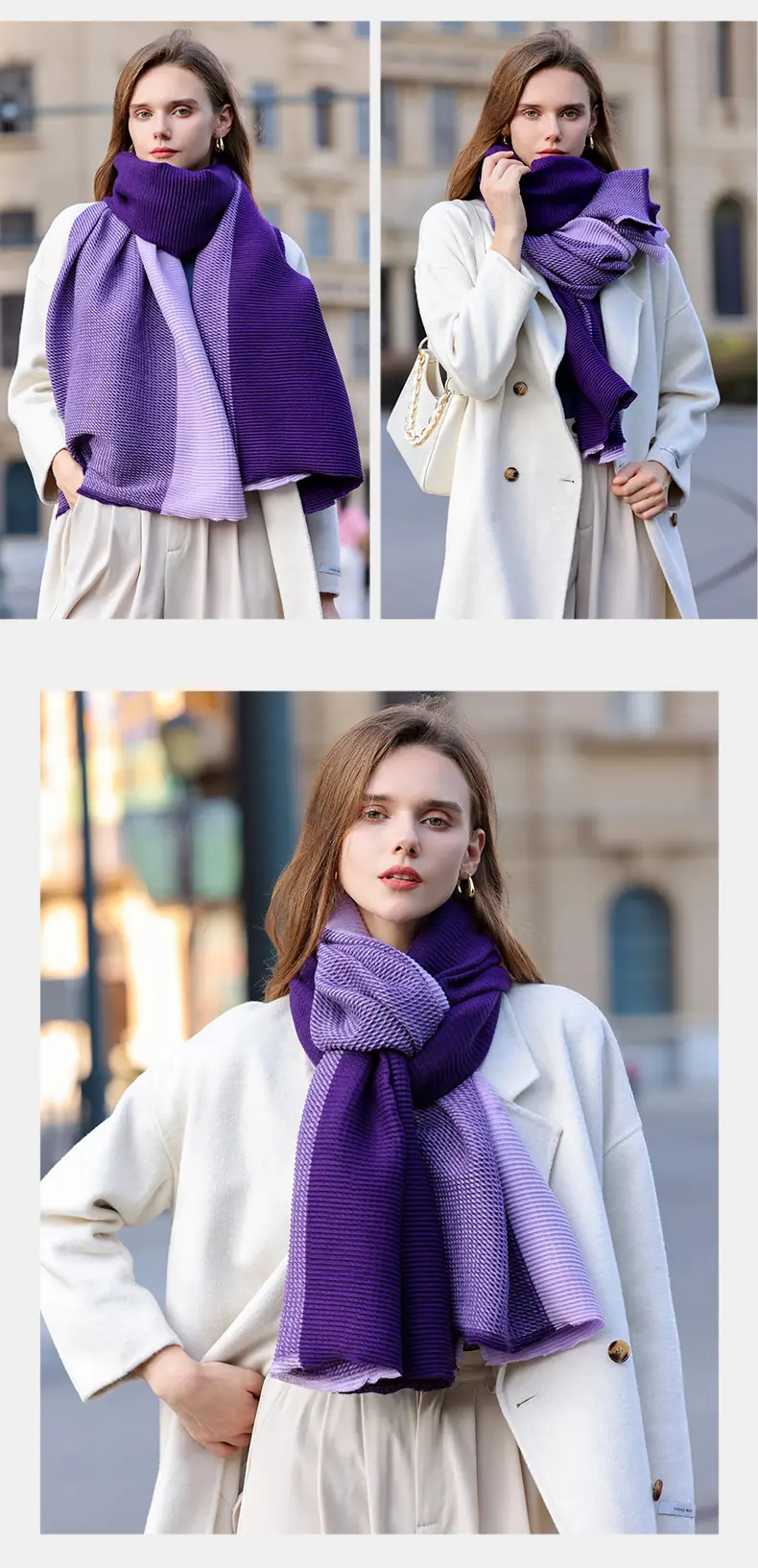 2025 New Double-sided Crumple Scarf Women's Winter High-end — feature 15