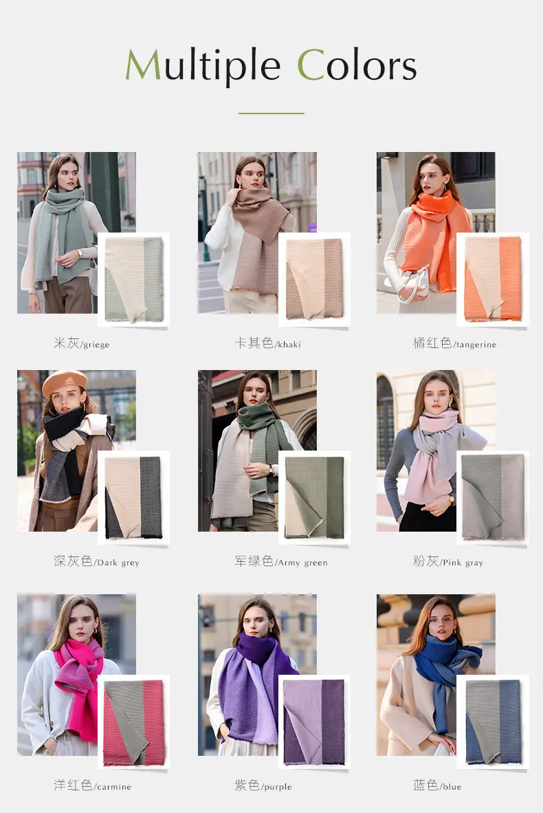 2025 New Double-sided Crumple Scarf Women's Winter High-end — feature 2