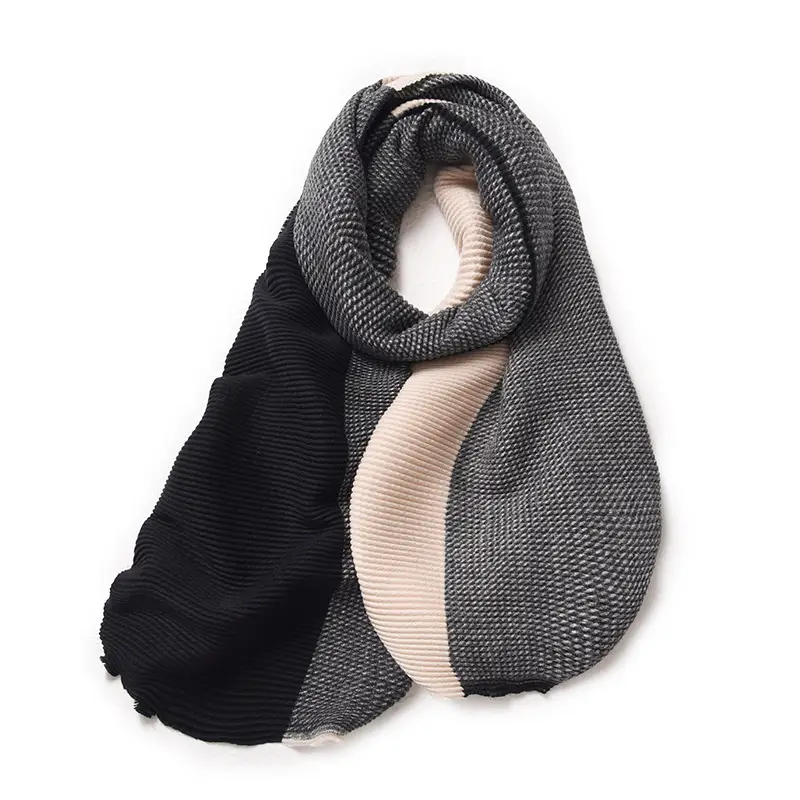 2025 New Double-sided Crumple Scarf Women's Winter High-end - Image 4