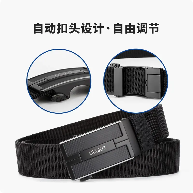 Men's Black Scratch-Resistant Leather Belt - Image 12