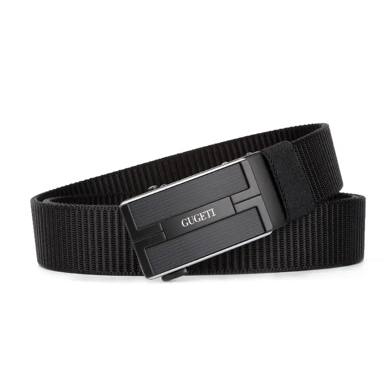 Men's Black Scratch-Resistant Leather Belt - Image 14