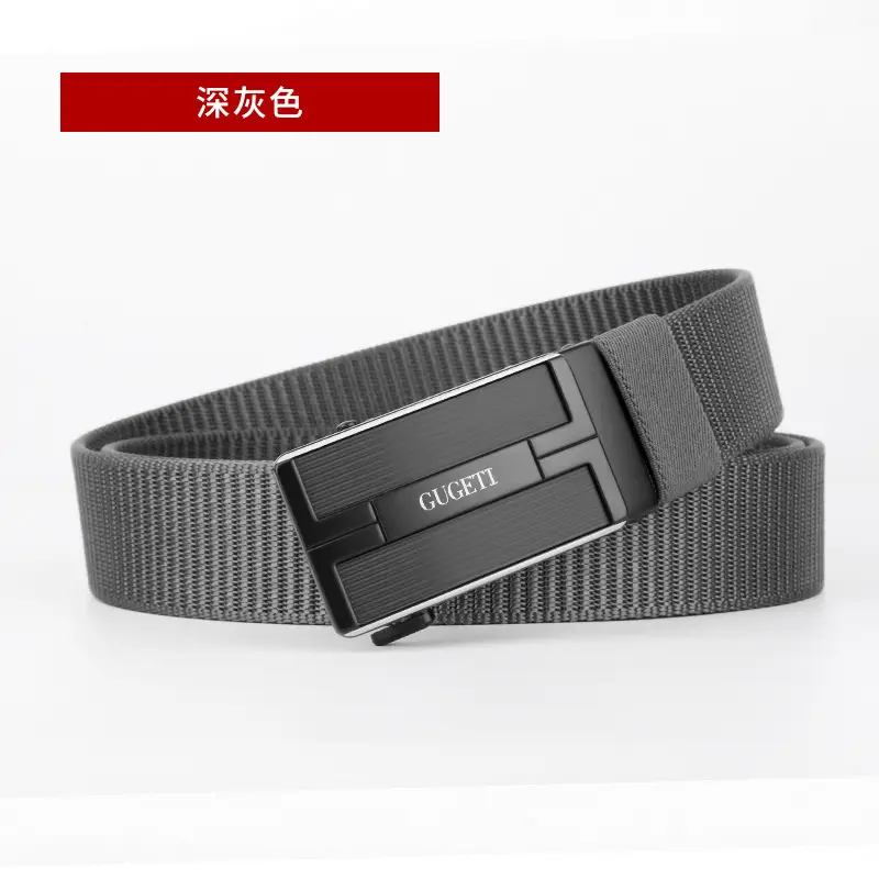 Men's Black Scratch-Resistant Leather Belt - Image 2