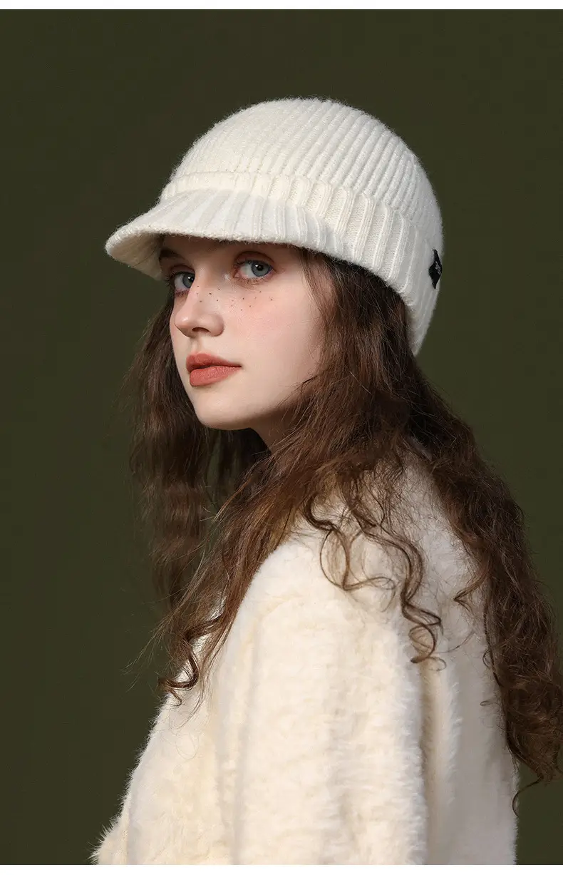 Women Knitted Wool Beanie with Warm Ear Protection — feature 12