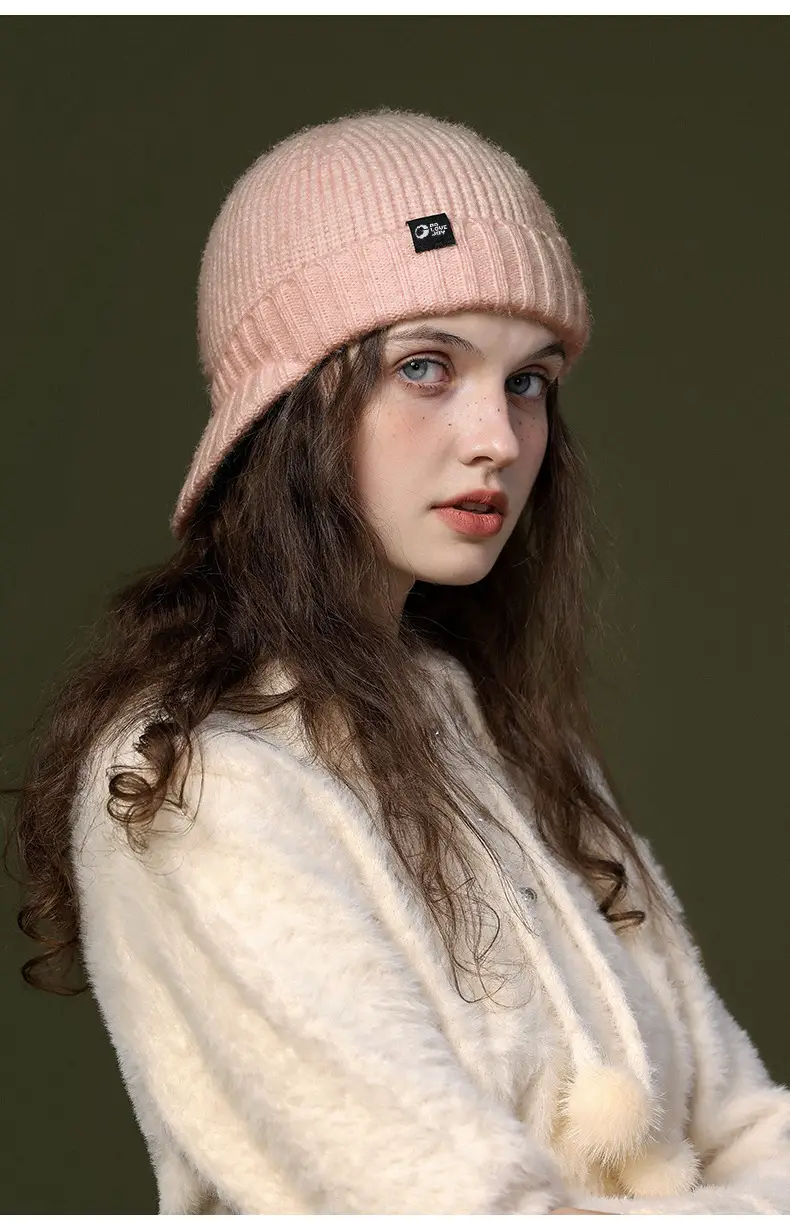 Women Knitted Wool Beanie with Warm Ear Protection — feature 15