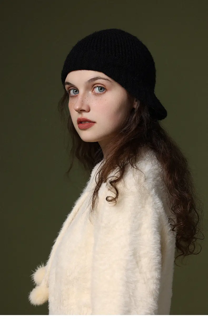Women Knitted Wool Beanie with Warm Ear Protection — feature 17