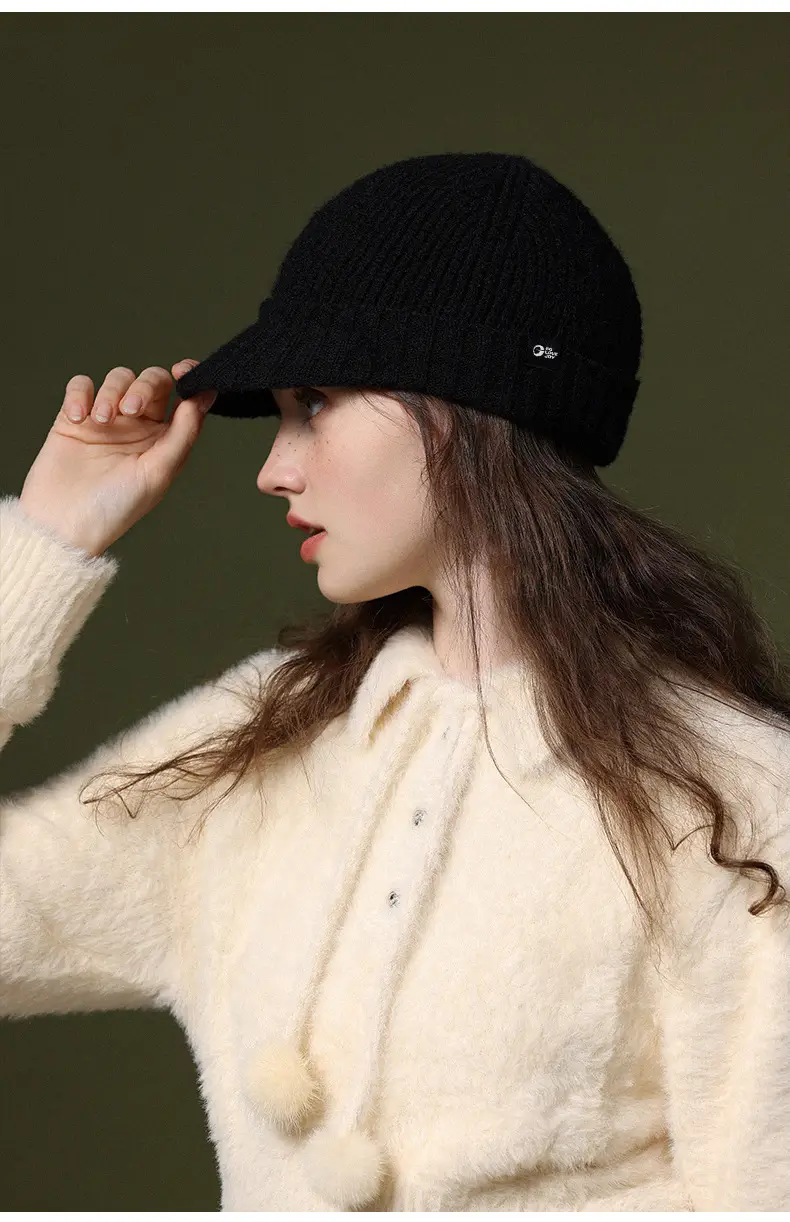 Women Knitted Wool Beanie with Warm Ear Protection — feature 19