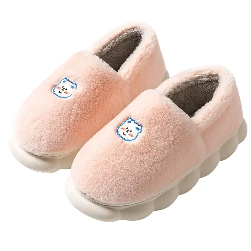 New Winter Couple's Warm Cotton Shoes for Women, Indoor Non-Slip Cute Thick-Soled Closed-Back Cotton Shoes for Men - Image 8