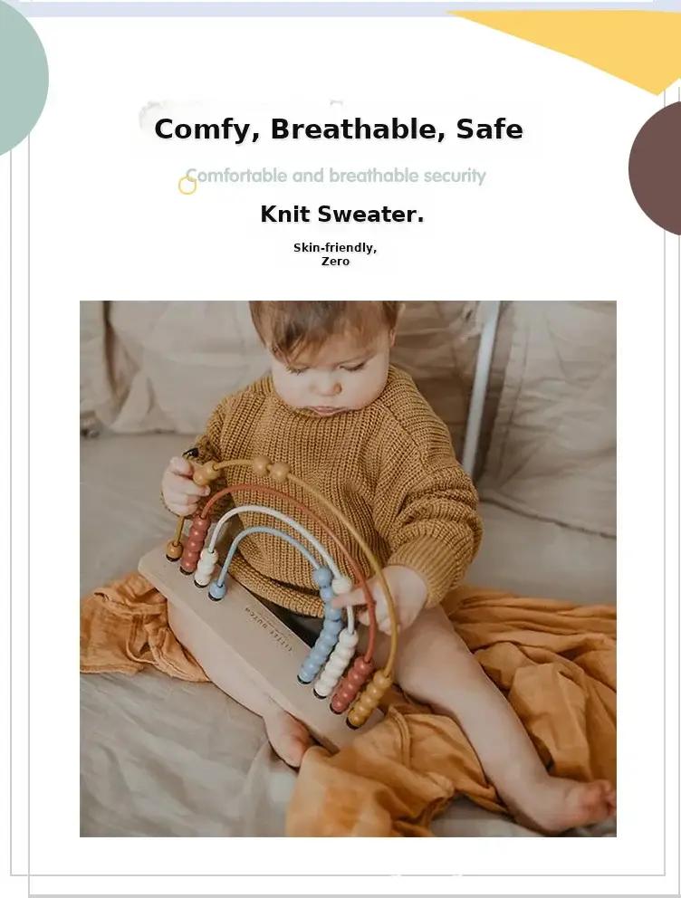 9 Colors Free Shipping Kids Sweater Set Cotton Long Sleeve — feature 11