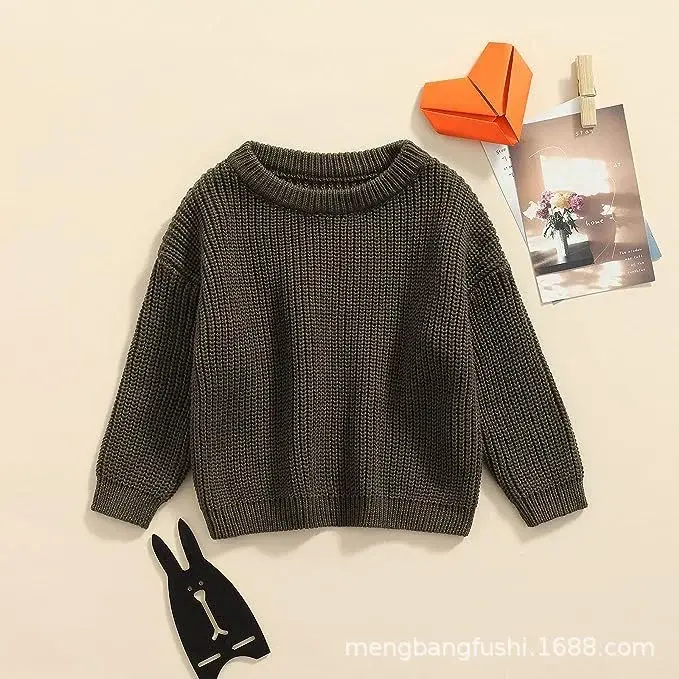 9 Colors Free Shipping Kids Sweater Set Cotton Long Sleeve — feature 29