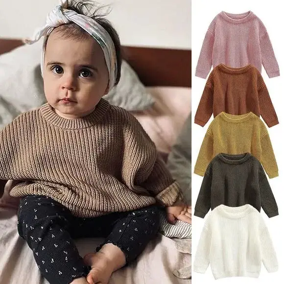 9 Colors Free Shipping Kids Sweater Set Cotton Long Sleeve — feature 5