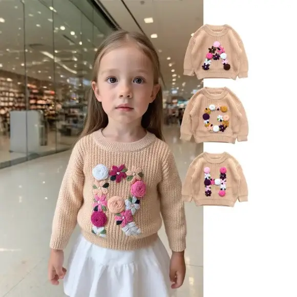 9 Colors Free Shipping Kids Sweater Set Cotton Long Sleeve — feature 8