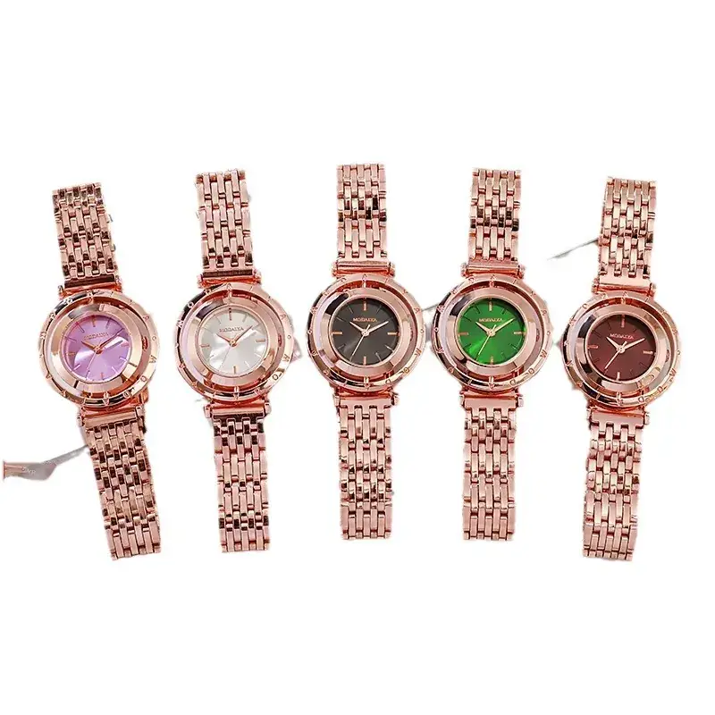 Elegant Rose Gold Women's Watch with Crystal Dial - Image 6