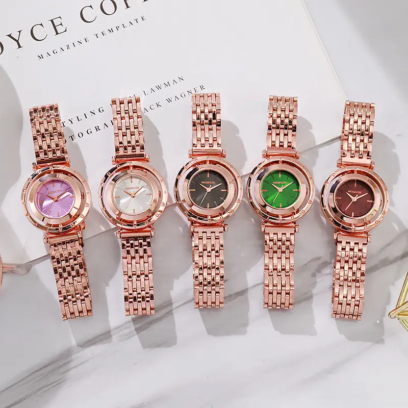 Elegant Rose Gold Women's Watch with Crystal Dial — feature 6