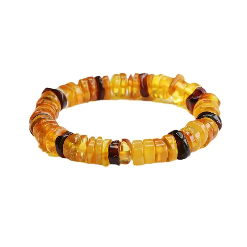 Natural Amber Multi-Gemstone Blood Amber Bracelet - Image 20