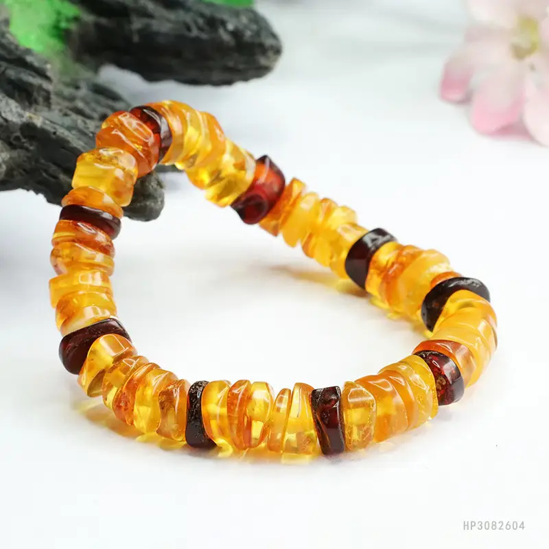 Natural Amber Multi-Gemstone Blood Amber Bracelet — feature 10