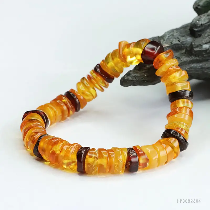 Natural Amber Multi-Gemstone Blood Amber Bracelet — feature 11