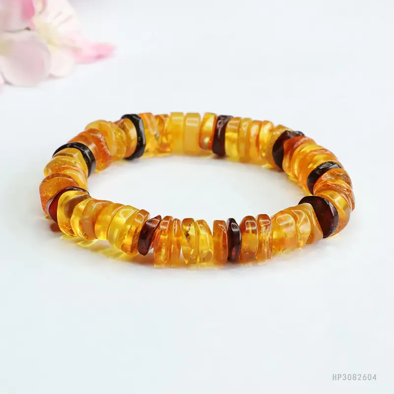 Natural Amber Multi-Gemstone Blood Amber Bracelet — feature 12