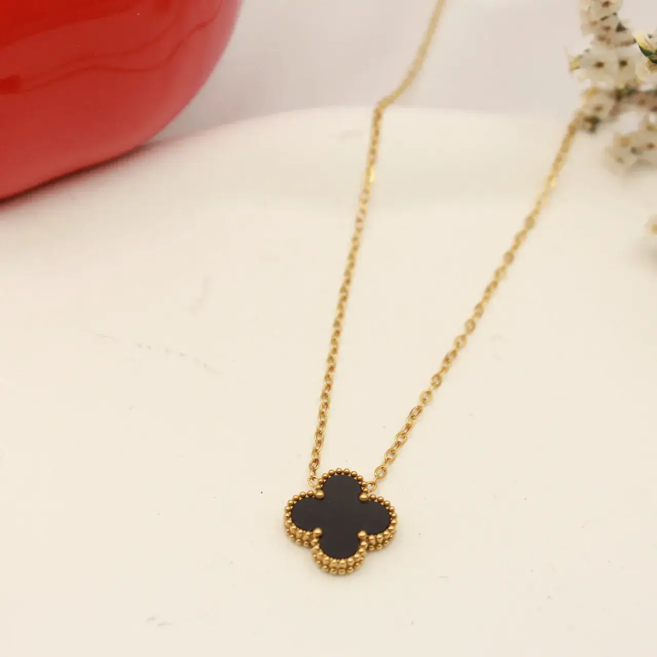 Lucky Clover Necklace for Women Gold Plated - Image 12